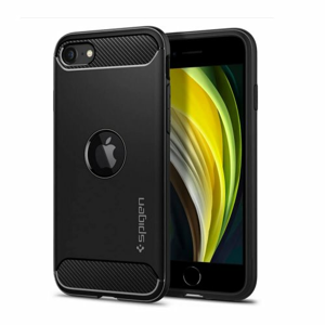 Puzdro Spigen Rugged Armor iPhone SE 2020 - čierne