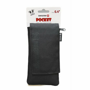 Puzdro Swissten Pocket so šnúrkou, univerzálne 6,4" - čierne