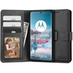 Puzdro Tech-Protect Wallet Book Motorola Edge 40 Neo - čierne