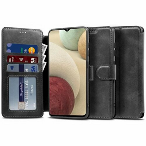 Puzdro Tech-Protect Wallet Book Samsung Galaxy A12/M12 - čierne