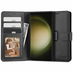 Puzdro Tech-Protect Wallet Book Samsung Galaxy S23 Ultra - čierne