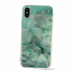 Puzdro Vennus Marble TPU iPhone XR vzor 3 - zelené