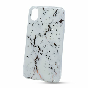 Puzdro Vennus Marble TPU iPhone X/XS vzor 1 - biele