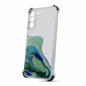 Puzdro Water TPU Samsung Galaxy S21 FE vzor 3 - zelené