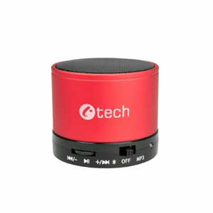 repro C-TECH SPK-04R, bluetooth, červené