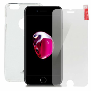 Sada: Ochranné sklo + zadné puzdro na iPhone 7/8