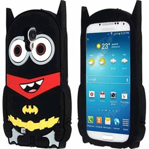 Samsung Galaxy S4 gumené 3D puzdro Batman mimoni, čierne