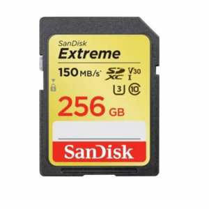 SDXC karta SANDISK Extreme 256GB 150MB/s V30 UHS-I U3