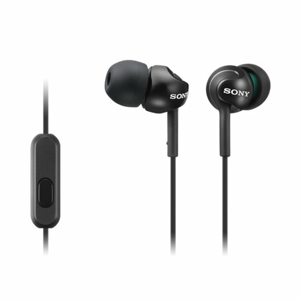 SONY sluchátka MDR-EX110AP, handsfree, černé