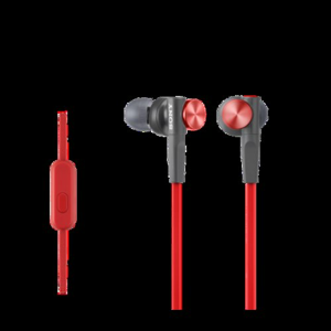 SONY sluchátka MDR-XB50AP, handsfree, červené