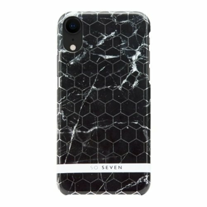 SoSeven Fashion Milan Hexagonal Marble Black/Silver pro iPhone XR