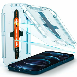 Spigen Tempered Glas.TR "EZ FIT" for iPhone 12 Pro Max black frame 2 pcs