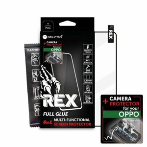 Sturdo Rex ochranné sklo + sklo na fotoaparát Oppo A98 5G, Full Glue, 6v1