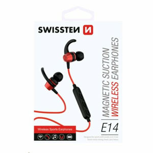 Swissten Active Bluetooth slúchadlá Čierno-červené
