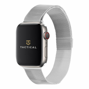 Tactical 356 Loop Magnetický Kovový Řemínek pro Apple Watch 1/2/3/4/5/6/SE 42/44mm Silver