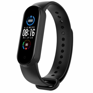 Tactical 661 Silikónový náramok pre Xiaomi Mi Band 5 Čierny