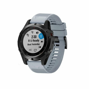 Tactical 680 Silikónový náramok pre Garmin Fenix 5/6 QuickFit 22mm Sivý