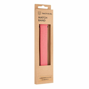 Tactical 782 Pletený Převlékací Řemínek pro iWatch 1/2/3/4/5/6/SE 42/44mm vel. S Pink