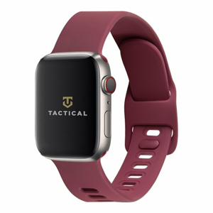 Tactical 793 Silikonový Řemínek s Přezkou pro Apple iWatch 1/2/3/4/5/6/SE 38/40mm Wine Red