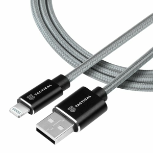 Tactical Fast Rope Aramid Cable USB-A/Lightning MFi 2m Grey