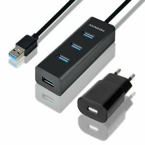 USB HUB AXAGON HUE-S2BP 4xUSB 3.0 s 1.2m USB káblom a AC adaptérom