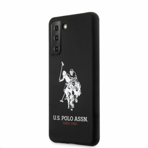 USHCS21MSLHRBK U.S. Polo Big Horse Silikonový Kryt pro Samsung Galaxy S21+ Black